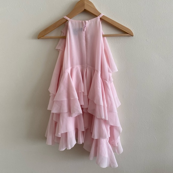 SOLD - French Connection Pink Ruffle Top - Picture 3 of 6